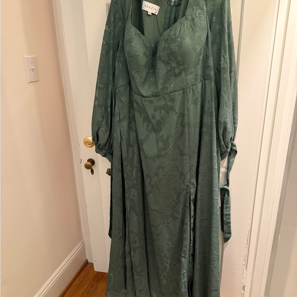 Azazie Leonia
Matcha A-Line Long Sleeve Floral Burnout Dress Size A26 Plus Size